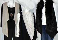 Year-Round Vest with Detachable Collars Machine Knit Book Sandee's Kwik Knits Sandee Cherry